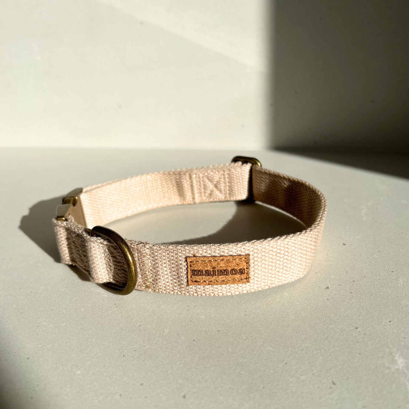 hemp dog collar natural undied