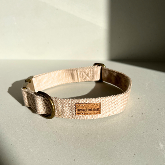 hemp dog collar natural undied